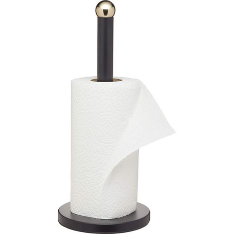 KitchenCraft MasterClass Porta tovaglioli di carta di Acciaio inox, 15 x 35 cm - Nero opaco (1/4)