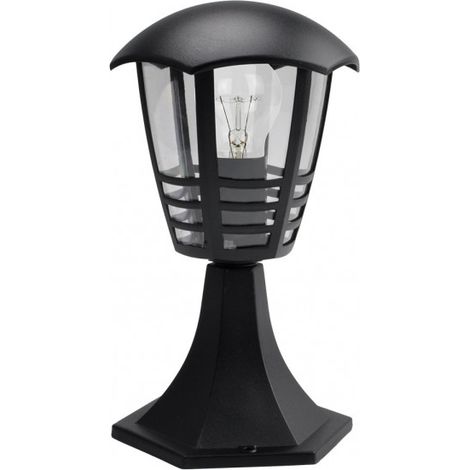 Sobremuro Exterior Aluminio Alnilan 1xe27 Negro  30x16x16 Cm Ip44