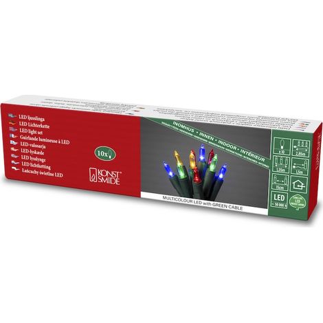 KONSTSMIDE 6301-500 LED Mini Lichterkette 20 Bunte Dioden 230V Innen 1W Grünes Kabel (1/3)