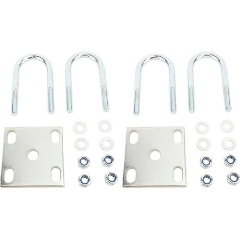 Deux jeux de kits de boulons en U, boulons en U à ressort à lames à tige métallique, capacité de charge de 68 kg, avec rondelles, adaptés aux remorques marines et aux bateaux pontons, tige ronde de 50 (1/5)