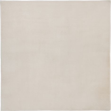 Alfombra cuadrada de pelo sintético salón oficina moderno 160 x 160 cm pelo largo beige claro Vantira (1/5)