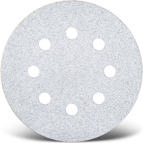 MENZER White Klett-Schleifscheiben, 125 mm, 8-Loch, f. Exzenterschleifer, Normalkorund (50 Stk.) K400