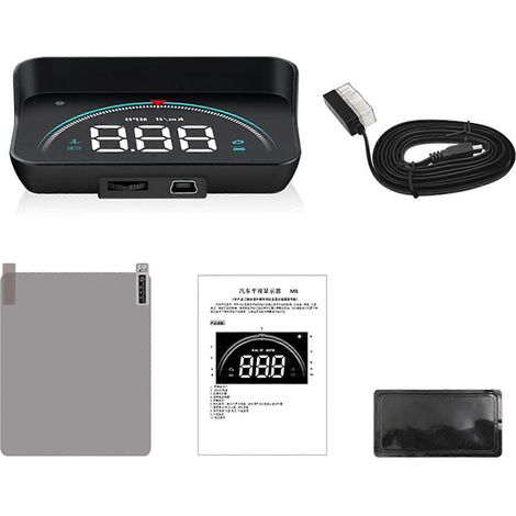 Auto HUDDisplay 3,5" Auto-Windschutzscheibenprojektor Geschwindigkeitsanzeiger-Warnsystem