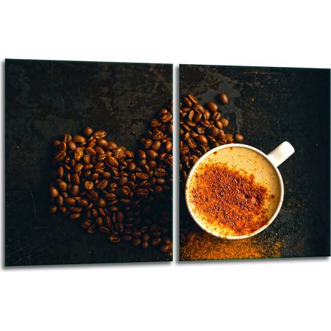 2 plaques de protection en verre pour cuisinière 40x52 à café (1/5)