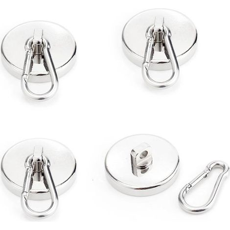 Set mit 3 hochbelastbaren Nodyme-Magnethaken (45,4 kg) mit drehbarem Karabinerhaken, Magnet mit Aufhängehaken für Kühlschrank und Küche (1/5)