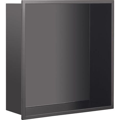 GEDY 24911400000 GUEST Hornacina 30 cm empotrada pared-ducha cuadrado negro mate - ref: 24911400000 (1/2)