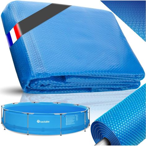 Bâche Chauffante Piscine Ronde - 1 Pièce - Film Bulles Bleu - Chauffage Solaire Et Protection - Pour Piscine Hors Sol Et Spa - Diamètre 3,81m (1/5)