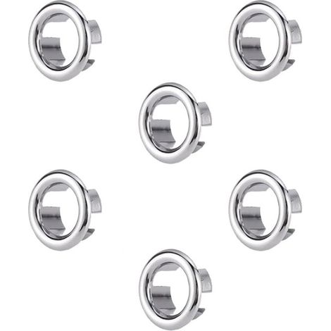 Überlauf-Abdeckring,12 Stück,3 x 3 x 1,4 cm,Passend für Überlauflöcher von 22,24 mm,Abdeckplatte aus ABS-Kunststoff,Geeignet für Waschbecken (1/5)