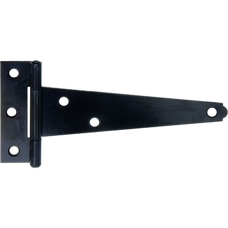 Charnières de malle robustes en acier laqué noir – 125 mm – set de 25 pièces avec goupille rivetée pour assemblages solides – Marque (1/2)