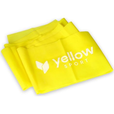 Banda de ejercicio yellowFLAT band - amarilla, resistencia 1-2 kg (1/2)