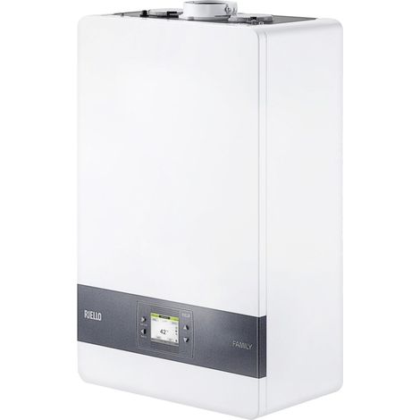 RIELLO Caldaia A Condensazione Family 35 KIS LOW NOX 30 kW Metano Completa Di Kit Scarico Fumi Hybrid