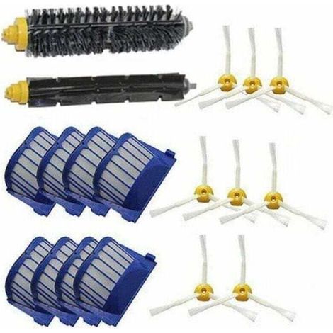Vtizikl Kit De 18 iRobot Roomba Aspirateur Robot Filtre + Brosse Latérale Pour 600/610/611/627/620/630/650