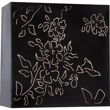 Applique carrée - Métal découpé - Flora
