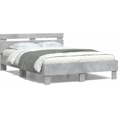 Maison Exclusive - Cama con cabecero madera de ingeniería gris ho (1/5)