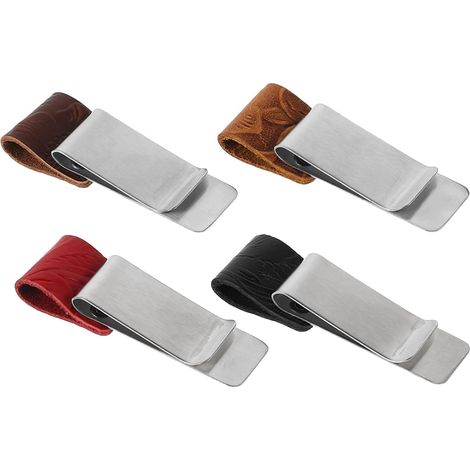 Beavorty Clips métalliques pour stylos et cahiers, lot de 4, en (1/5)