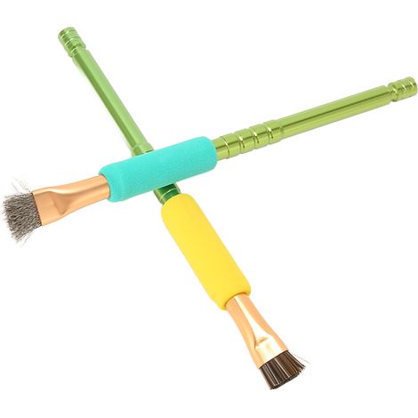 Brosse de nettoyage pour carte mère 2 pièces, brosse antistatique pour retirer la colle IC, poils en fil d'acier inoxydable (1/5)