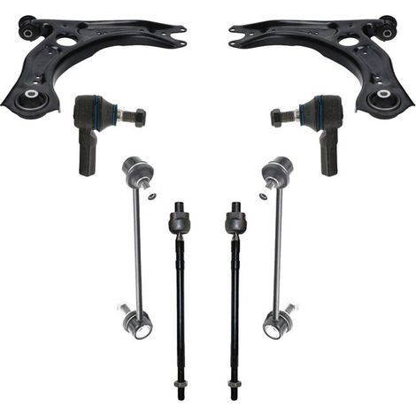 KIT BRACCIO OSCILLANTE 8 PEZZI COMPATIBILE CON SEAT ARONA (KJ7, KJP) 1.6 TDI / Kit Sospensione Completo OE/OEM / Bracci Oscillanti + Testine Sterzo / Sostituzione Diretta OEM