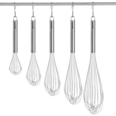 Fouet Piano - 450 mm - 12 Fils Acier Inoxydable - Manche Avec Crochet - 1 Pièce (1/4)