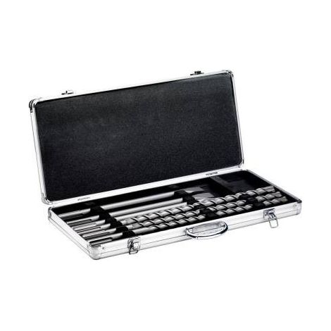 Metabo – Foret SDS-max 623106000 – Coffret de 7 pièces – Pour béton armé et maçonnerie – Longueur 540 mm, diamètres 16-25 mm