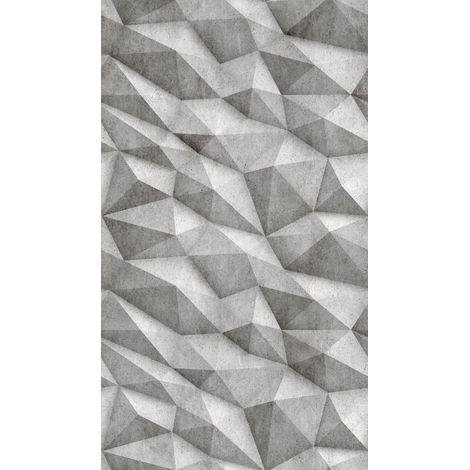 Papier peint intissé Effet béton Gris - 1,59 x 2,8 m (1/3)