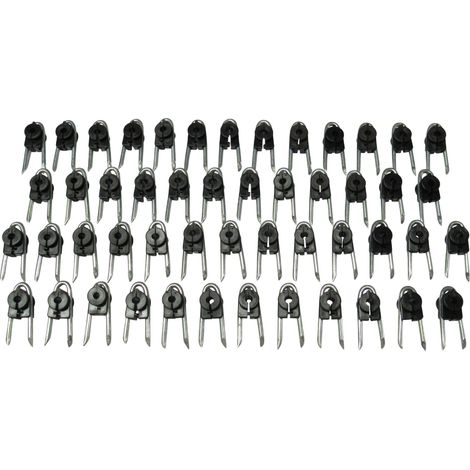 Electric Fence Insulators Staple On X50 (Galvanised Nail Poly Wire Rope Wood Post)