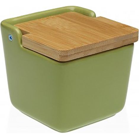 SALERO CERAMICA VERDE OLIVA 8,8x8,8x8,5 CM