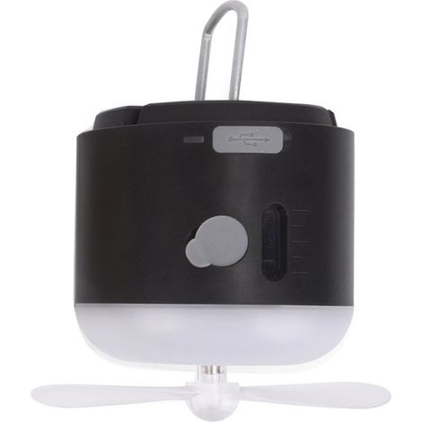 Linterna LED portátil para camping, ventilador, luz para tienda de campaña, luz SOS, mini ventilador nebulizador, batería recargable de 1200 mAh (1/2)