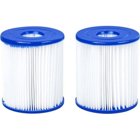 Bestway 58093-17 Filterkartusche für Schwimmbäder, Größe I, blau/weiß, 7,9 x 8,9 cm, 2er-Pack (1/5)