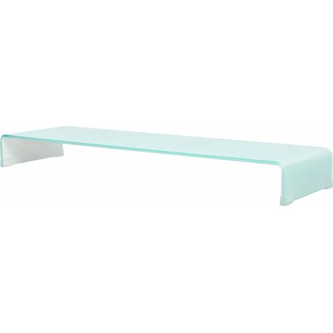 Práctico soporte de TV/buffet/monitor de diseño para TV de cristal blanco de 120 cm 2502225