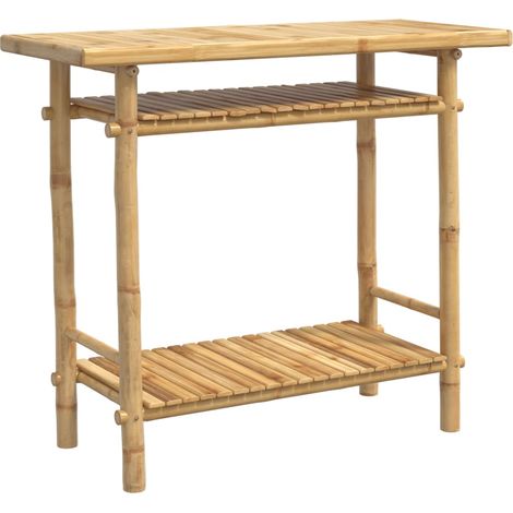 Table console，Table d'appoint，Bout de canapé，Meuble d'entrée 90x37x75 cm bambou