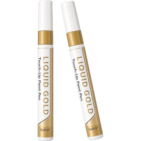 De réparation de Peinture de Finition métallique, applicateur Compact en Aluminium doré pour Petites Rayures automatiques, Cadre de, réparation de puces de vélo, séchage Rapide, 2 pièces (1/2)