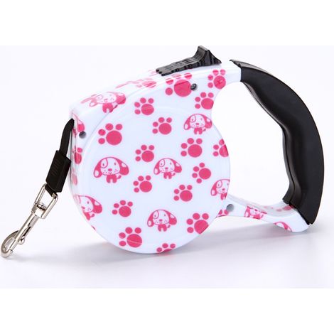Laisse pour Chien rétractable Laisse à Enrouleur Extensibles de Chien Jusqu’à 15kg Extensible à 5 m pour Petit et Moyen Chien
