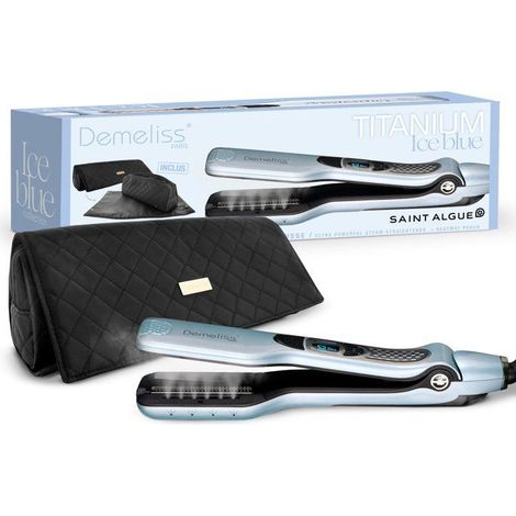 Dampfbügeleisen - SAINT ALGUE - Demeliss Titanium Ice Blue 26 - Titanplatten - Dampffunktion - Inklusive Tasche (1/4)