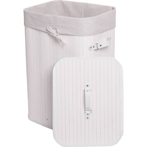 Panieràlinge HWC-C21, Laundry Bacàlinge Collecteur de linge Bacàlinge, bambou 61x43x32cm 7 (1/5)