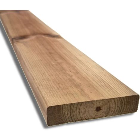 Listello in legno Impregnato da 95x21 mm, Lunghezza 220 cm, Colore Marrone