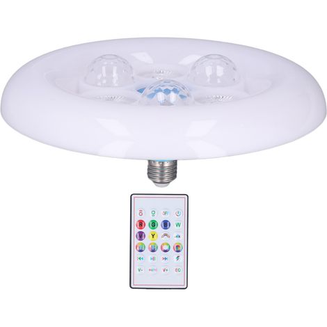 Plafonnier LED E27 50W avec haut-parleur Bluetooth, lecture de musique, télécommande et éclairage intelligent (85–265V) (1/5)