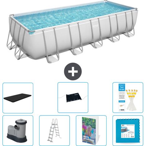 Bestway Power Steel Rechteckig - 640x274x132 cm - 8-teilig S621