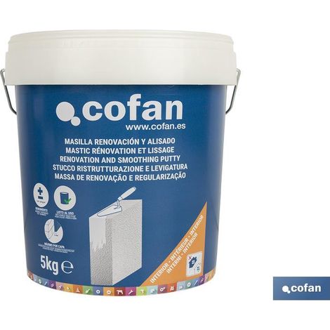 Innenrenovierung und Glättung Spachtelmasse in Paste (5 kg) COFAN 15801093