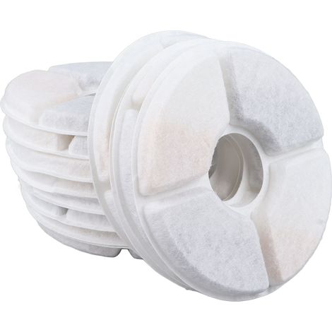 Lot de 12 filtres de rechange pour fontaine à eau électrique pour chats et chiens (puce filtrante incluse). (1/5)