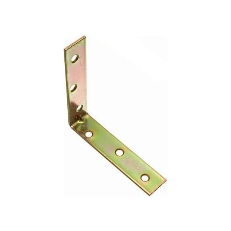 Lot de 20 équerres d'angle en forme de L en acier YZP 100 mm (1/2)