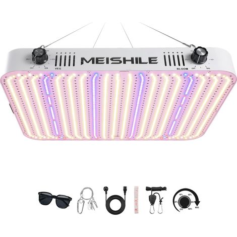 2000W Double Dimmable LED Grow Light - VEG BLOOM Mode, 1140 LEDs, Full Spectrum for Grow Tent, Hydroponics (Quantum Board) (1/5)