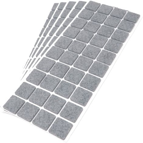 Adsamm® / 200 x feltrini autoadesivi/Grigio / 25x25 mm/Quadrato/piedini per mobili in feltro da 3.5 mm di spessore/pad protettivi per arredi (1/5)