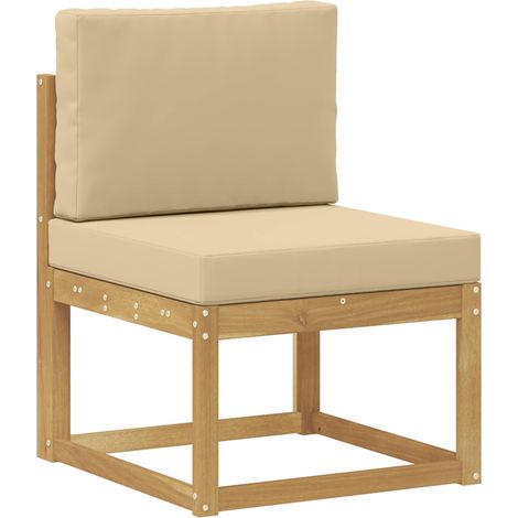 Outdoor Sofa Set White and Beige 59 x 63 x 73 cm vidaXL