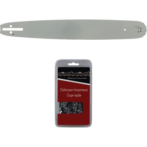 Guía 45 cm (18 pulgadas) + cadena 72 eslabones - Compatible con motosierras HUSQVARNA