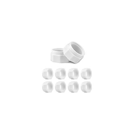 Pack de 12 raccords filetés pour flexible de nettoyeur de piscine Polaris 280, 380, 180, écrou d'arrivée d'eau D15 D-15, pièce détachée de remplacement (1/5)