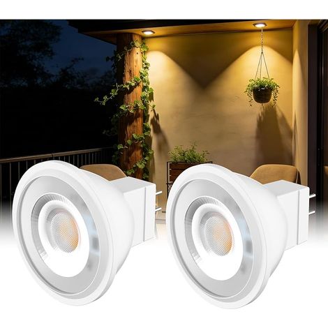 Lampe LED MR11, Gu4 LED 12V blanc chaud 3W, projecteur LED MR11 GU4 12V 40 degrés, ampoule halogène 25W non graduable Remplace le pack de 2 (1/5)