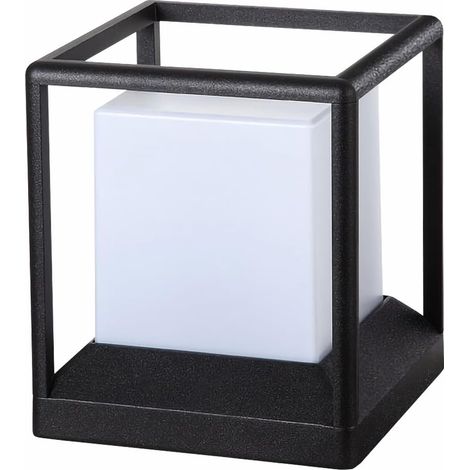 15W LED Lampe de exterieur Poteau Imperméable Poteau de jardin Noir Borne Lumineuse Exterieur Lampe Jardin Imperméable IP65 Douille  Pour Ies Jardins Chemins Pelouses