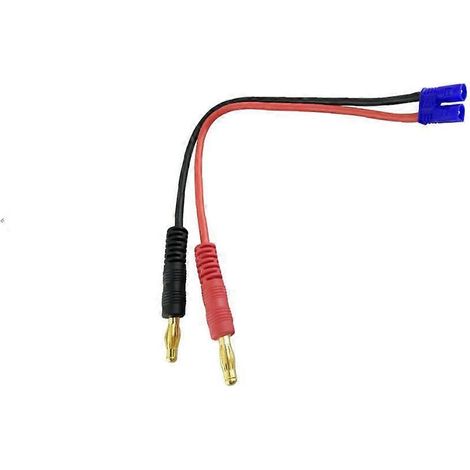 Câble de charge pour batterie IMAX 16AWG B6, connecteur EC2 mâle vers fiche banane, compatible avec les accessoires pour drone/quadricoptère radiocommandé Hubsan H501S (1/5)
