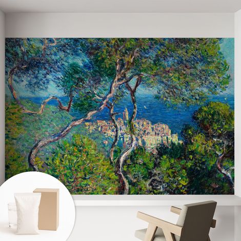 Papier peint intissé pour salon chambre à coucher peint imprimé pour mur - Colle incluse gratuite Vues méditerranéennes 152x104 cm (1/5)
