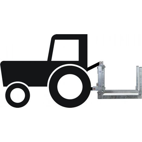 Dema – Châssis porte-bûches pour tracteur Cat. 1 – Construction métallique galvanisée – Charge max 750 kg – Largeur de chargement 615 mm
